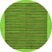 Round Oriental Green Modern Rug, abs273grn