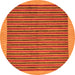 Round Oriental Orange Modern Rug, abs273org