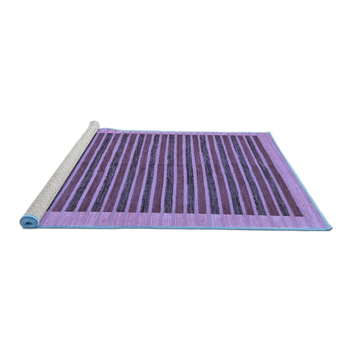 Sideview of Machine Washable Oriental Blue Modern Rug, wshabs273blu