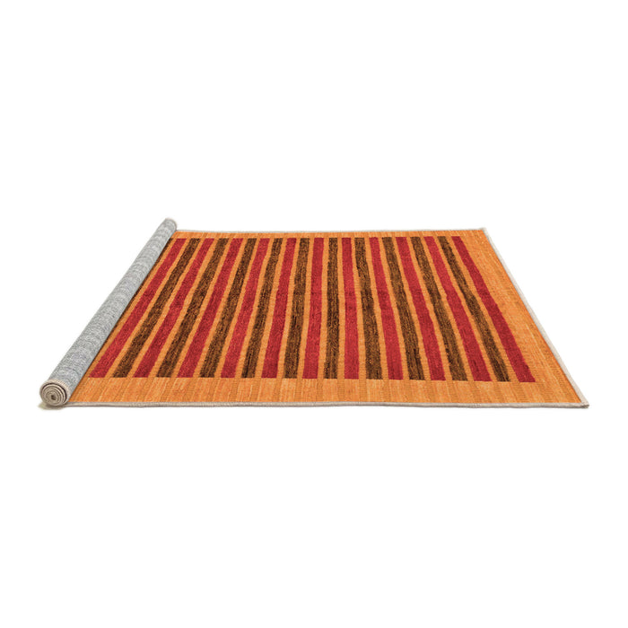 Sideview of Machine Washable Oriental Orange Modern Area Rugs, wshabs273org
