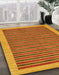 Machine Washable Abstract Dark Orange Rug in a Family Room, wshabs273