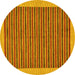 Round Oriental Yellow Modern Rug, abs273yw