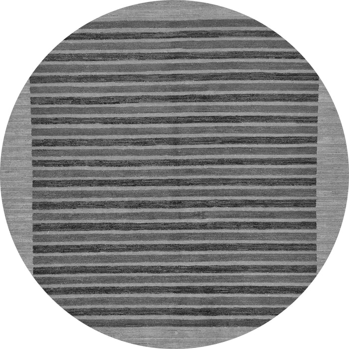 Round Machine Washable Oriental Gray Modern Rug, wshabs273gry