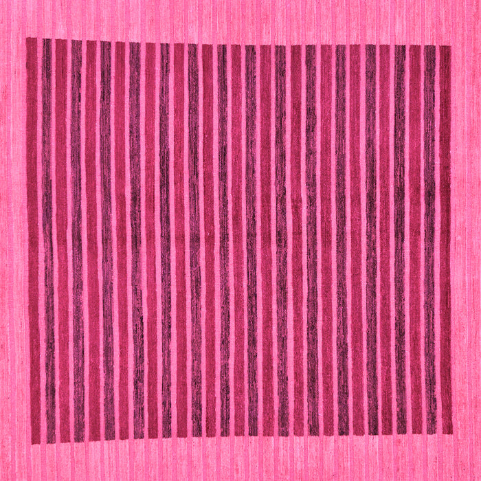 Square Machine Washable Oriental Pink Modern Rug, wshabs273pnk