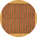 Round Oriental Brown Modern Rug, abs273brn