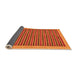 Sideview of Oriental Orange Modern Rug, abs273org