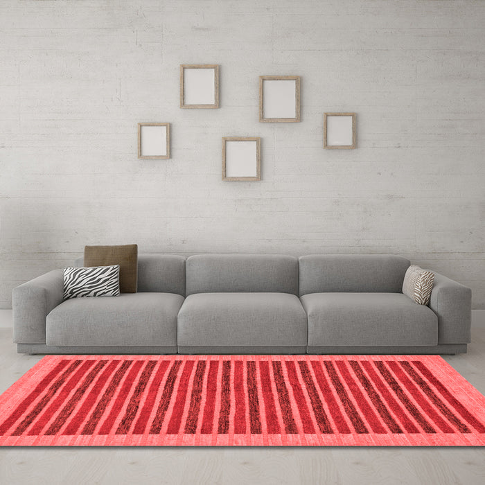 Modern Red Washable Rugs