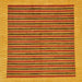 Square Abstract Dark Orange Oriental Rug, abs273