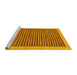 Sideview of Machine Washable Oriental Yellow Modern Rug, wshabs273yw