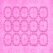 Square Machine Washable Abstract Pink Modern Rug, wshabs2740pnk