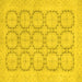 Square Machine Washable Abstract Yellow Modern Rug, wshabs2740yw