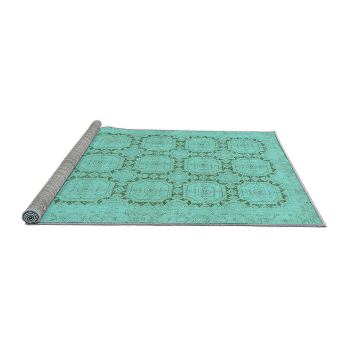 Sideview of Machine Washable Abstract Light Blue Modern Rug, wshabs2740lblu