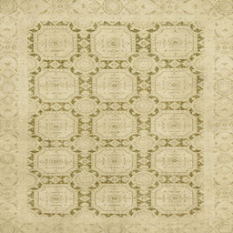 Square Machine Washable Abstract Brown Gold Rug, wshabs2740