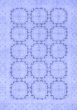 Abstract Blue Modern Rug, abs2740blu