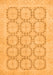 Machine Washable Abstract Orange Modern Area Rugs, wshabs2740org