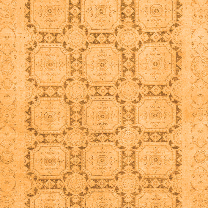 Machine Washable Abstract Orange Modern Area Rugs, wshabs2740org
