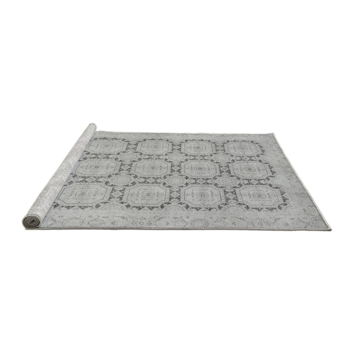 Sideview of Machine Washable Abstract Gray Modern Rug, wshabs2740gry