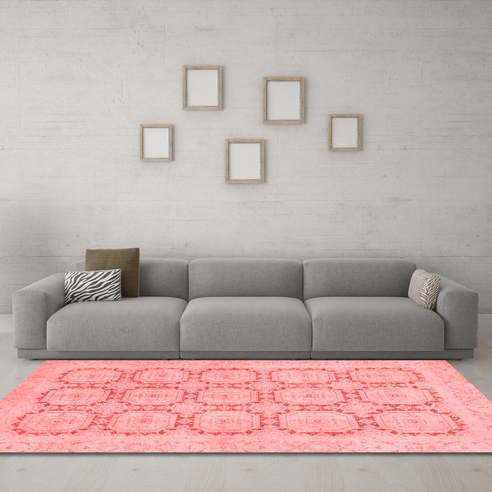 Modern Red Washable Rugs