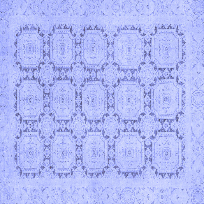 Square Machine Washable Abstract Blue Modern Rug, wshabs2740blu