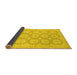 Sideview of Abstract Yellow Modern Rug, abs2740yw