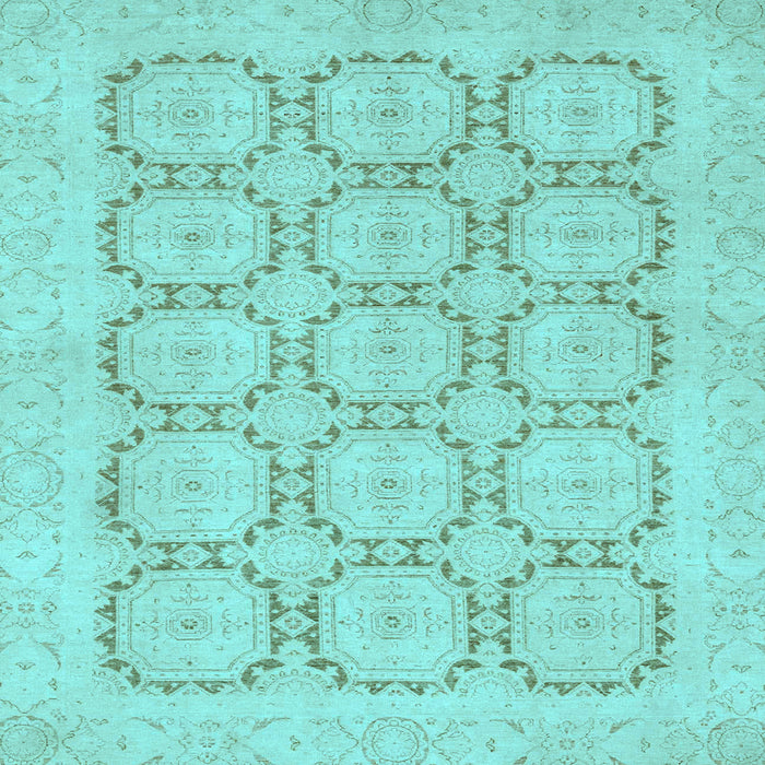 Square Machine Washable Abstract Light Blue Modern Rug, wshabs2740lblu