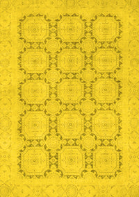 Abstract Yellow Modern Rug, abs2740yw