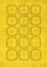 Abstract Yellow Modern Rug, abs2740yw