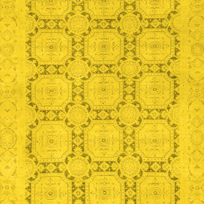 Machine Washable Abstract Yellow Modern Rug, wshabs2740yw