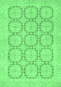 Abstract Emerald Green Modern Rug, abs2740emgrn