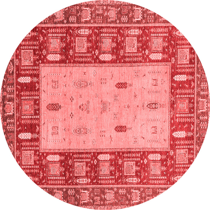 Machine Washable Abstract Red Modern Rug, wshabs2741red