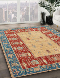 Abstract Brown Modern Rug, abs2741