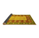 Sideview of Abstract Yellow Modern Rug, abs2741yw