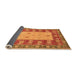 Sideview of Abstract Orange Modern Rug, abs2741org