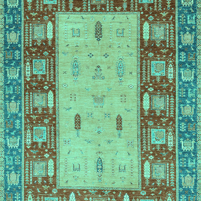 Machine Washable Abstract Turquoise Modern Area Rugs, wshabs2741turq