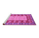 Sideview of Machine Washable Abstract Pink Modern Rug, wshabs2741pnk