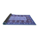 Sideview of Abstract Blue Modern Rug, abs2741blu