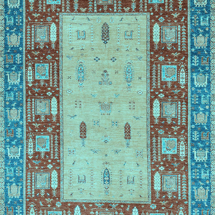 Machine Washable Abstract Light Blue Modern Rug, wshabs2741lblu