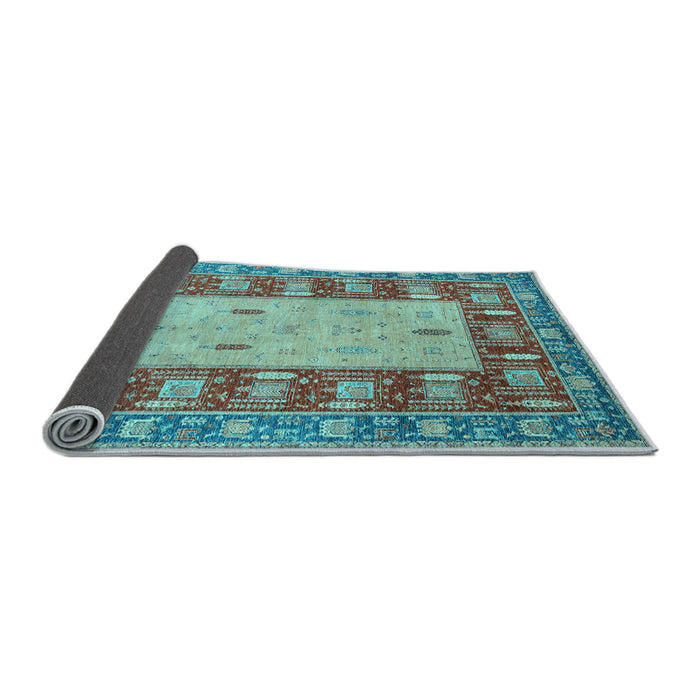 Sideview of Abstract Light Blue Modern Rug, abs2741lblu