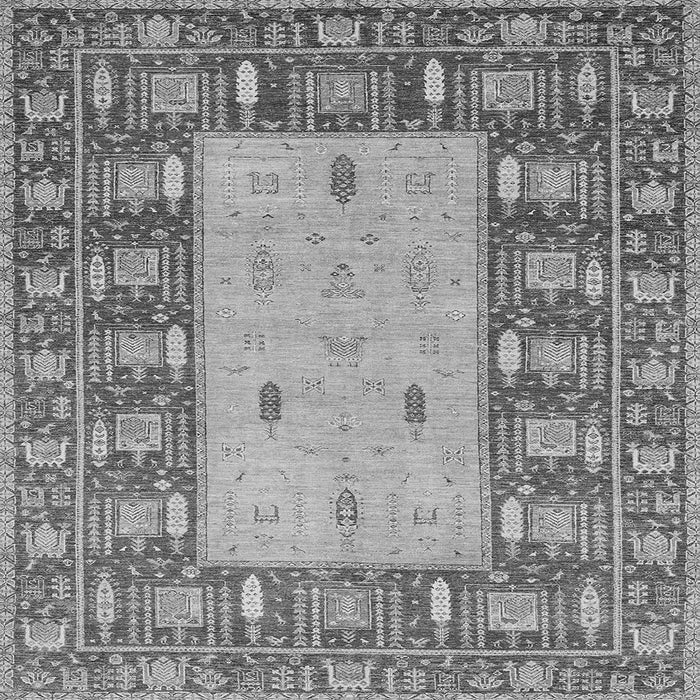 Square Machine Washable Abstract Gray Modern Rug, wshabs2741gry