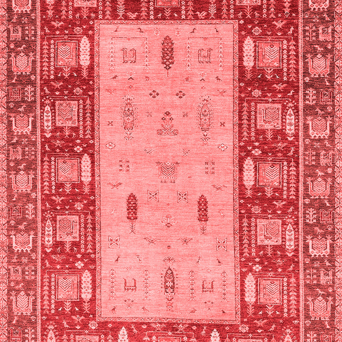 Machine Washable Abstract Red Modern Rug, wshabs2741red