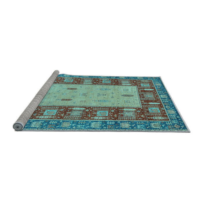 Sideview of Machine Washable Abstract Light Blue Modern Rug, wshabs2741lblu