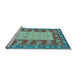 Sideview of Machine Washable Abstract Light Blue Modern Rug, wshabs2741lblu