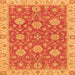 Square Oriental Orange Traditional Rug, abs2742org