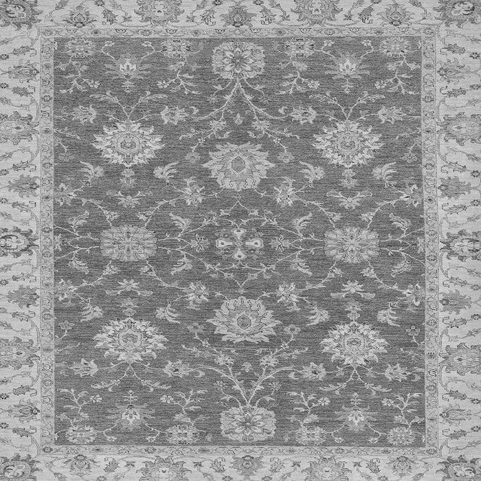 Square Machine Washable Oriental Gray Traditional Rug, wshabs2742gry