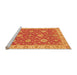 Sideview of Machine Washable Oriental Orange Traditional Area Rugs, wshabs2742org