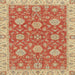 Square Abstract Orange Red Oriental Rug, abs2742