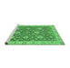 Sideview of Machine Washable Oriental Emerald Green Traditional Area Rugs, wshabs2742emgrn