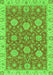 Machine Washable Oriental Green Traditional Area Rugs, wshabs2742grn