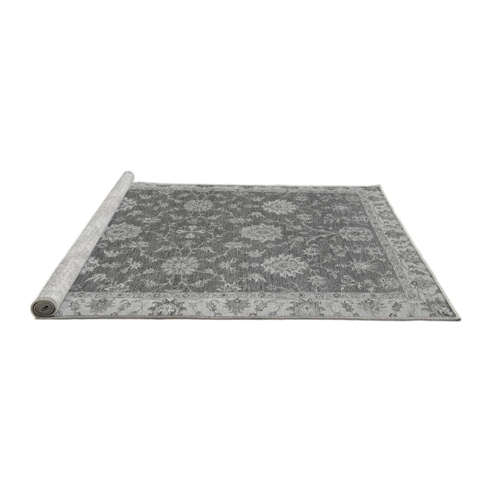 Sideview of Machine Washable Oriental Gray Traditional Rug, wshabs2742gry