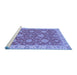 Sideview of Machine Washable Oriental Blue Traditional Rug, wshabs2742blu